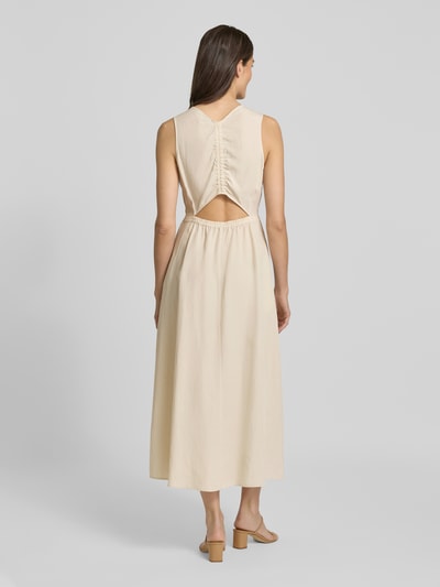 Marc O'Polo Jurk in A-lijn van een mix van lyocell en linnen Zand - 5