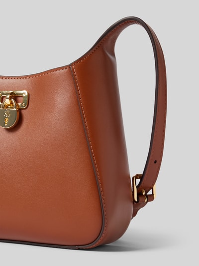 Lauren Ralph Lauren Handtas met labelapplicatie, model 'TANNER' Cognac - 3