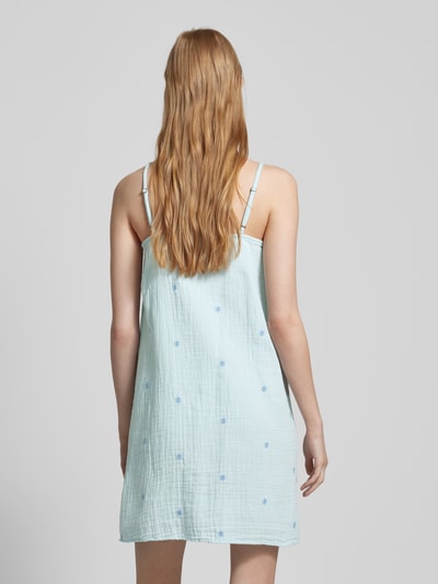 Pieces Mini-jurk in kreuklook, model 'MAYA' Lichtblauw - 5