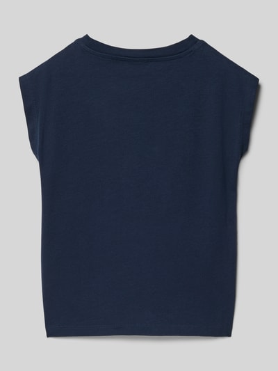 s.Oliver RED LABEL V-Shape T-Shirt aus reiner Baumwolle Marine 3