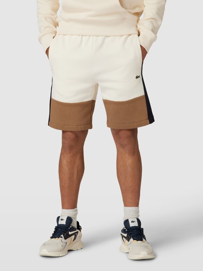 Lacoste Sweatshorts mit Colour-Blocking-Design Offwhite 4