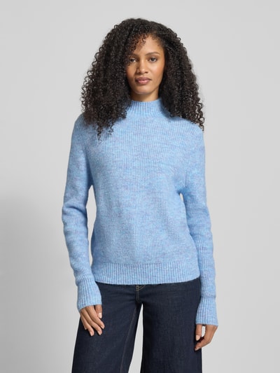Christian Berg Woman Strickpullover mit Stehkragen Hellblau 4