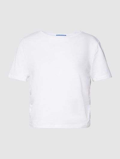 QS Kort T-shirt met plooien opzij Offwhite - 2