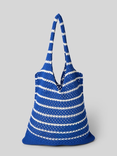 MADS NØRGAARD Handtas met labelpatch, model 'Belly Beach' Koningsblauw - 4