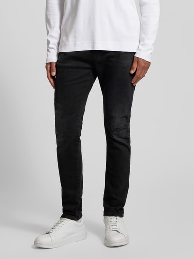 ELIAS RUMELIS Tapered Fit Mid Rise Jeans im 5-Pocket-Design Modell 'Noel' Anthrazit 4