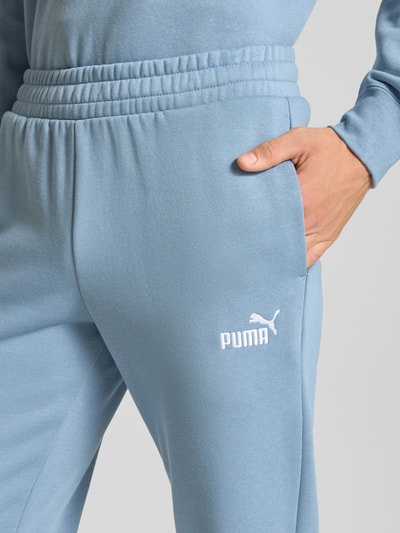 PUMA PERFORMANCE Sweatpants met labelstitching en elastische band Lichtblauw - 3