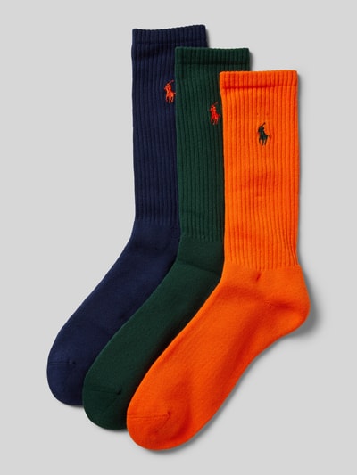 Polo Ralph Lauren Underwear Socken mit Logo-Stitching im 3er-Pack Orange 1