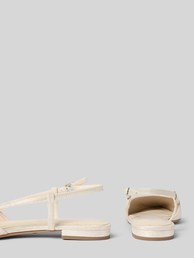 Tamaris Baleriny z efektem błyszczącym, paskami i sprzączką Srebrny 2