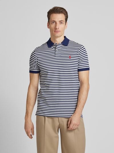 Polo Ralph Lauren Custom Slim Fit Poloshirt mit Logo-Stitching Marine 4