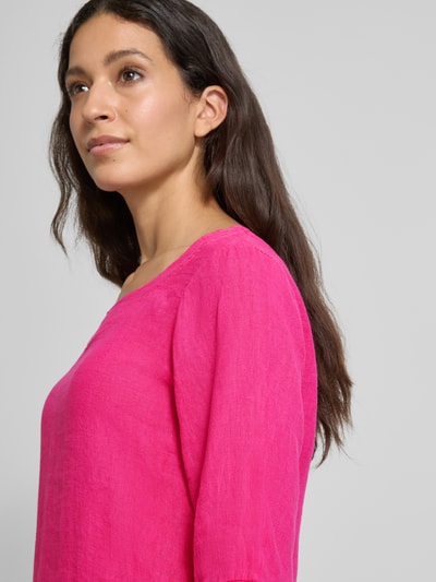 ZABAIONE Linnen jurk met ronde hals, model 'Le44tizia Felroze - 3