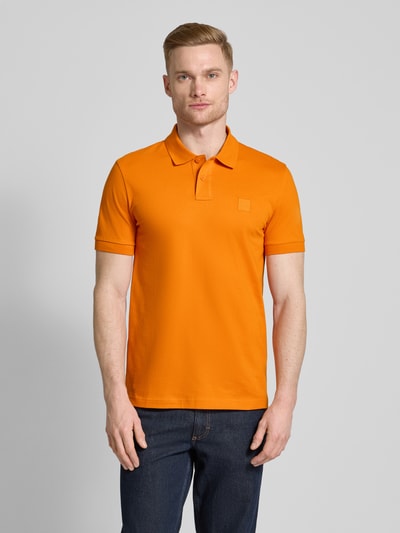 BOSS Orange Slim Fit Poloshirt mit Label-Badge Modell 'Passenger' Orange 4