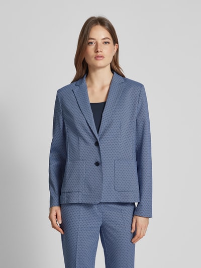 More & More Blazer met opgestikte zakken Bleu - 4