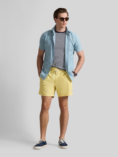 Polo Ralph Lauren Underwear Badeshorts mit Logo-Stitching Modell 'TRAVELER' GELB 1