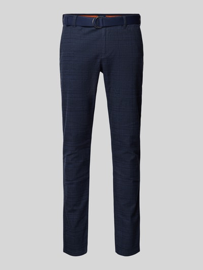 MCNEAL Slim fit broek met riem Oceaanblauw - 2