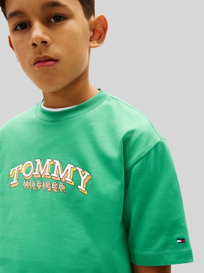 Tommy Hilfiger Kids regular fit T-shirt van puur katoen Groen - 3