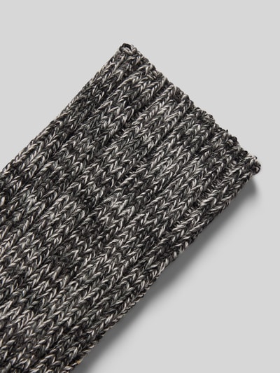 Falke Sokken met ribboord, model 'Brooklyn' Zwart - 2