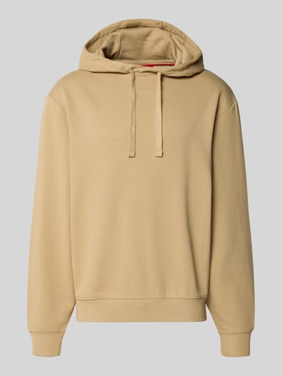HUGO relaxed fit hoodie van puur katoen model 'DAPO' Zand - 2