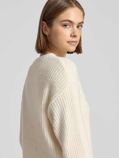 Review Gebreide pullover met structuurmotief Offwhite - 3