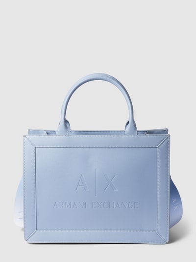 ARMANI EXCHANGE Tote Bag mit Label-Detail Modell 'LAYLA' Rauchblau 2