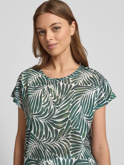 Christian Berg Woman T-shirt met geribde ronde hals Donkergroen - 3