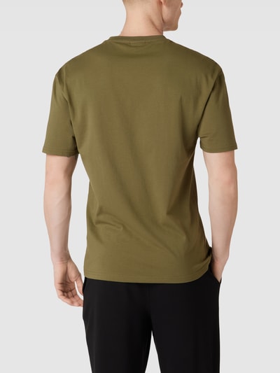 HUGO Relaxed fit T-shirt met labelprint Olijfgroen - 5