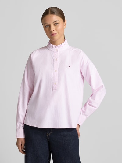 Tommy Hilfiger Comfort fit blouse met lange mouwen van puur katoen Roze - 4
