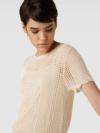 Lauren Ralph Lauren Strickpullover mit Lochmuster Modell 'EYELAH' Sand 3