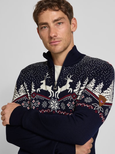 Dale of Norway Wollen pullover met schipperskraag Marineblauw - 3