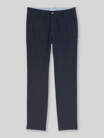 Tom Tailor Regular Fit Chino aus Leinen-Baumwolle-Mix Dunkelblau 2