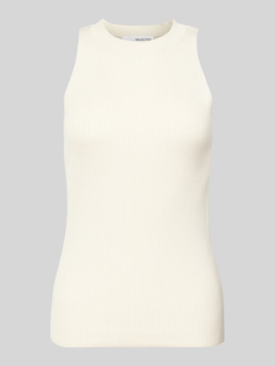 Selected Femme Tanktop in Ripp-Optik Modell 'SOLINA' Beige 2