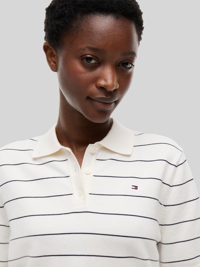 Tommy Hilfiger Regular Fit Pullover aus reiner Baumwolle mit Polokragen Weiss 3