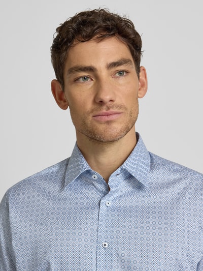 ETERNA Regular fit Business Hemd aus Baumwolle mit Kentkragen Bleu 3