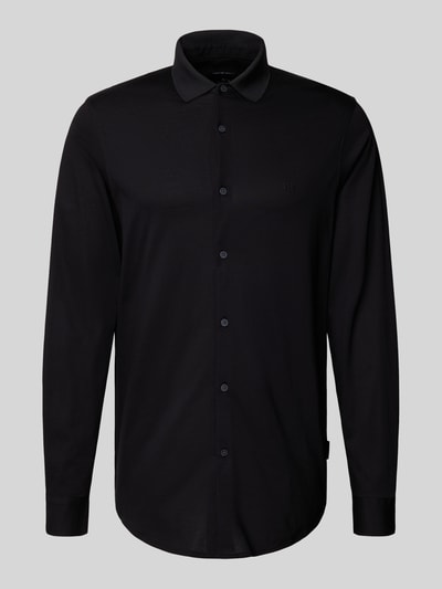 ARMANI EXCHANGE Regular Fit Freizeithemd mit Haifischkragen Black 2