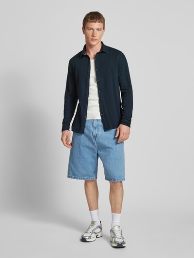 Superdry Vrijetijdsoverhemd met labelstitching Donkerblauw - 1