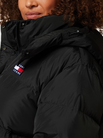 Tommy Jeans Curve PLUS SIZE Daunenmantel mit abnehmbarer Kapuze Schwarz 3