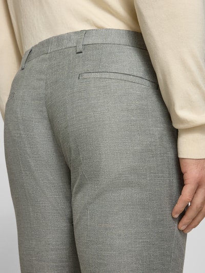 ROY ROBSON slim fit pak van scheerwolmix met 2-knoops colbert Lindegroen - 7