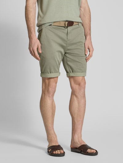Lerros Bermuda met riem en achterzakken Mintgroen - 4