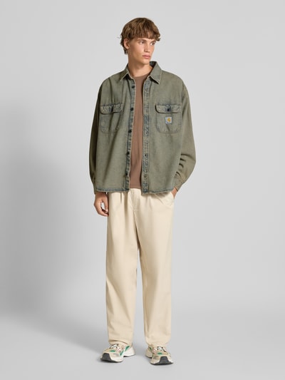 Carhartt Work In Progress Jeanshemd mit Knopfleiste Modell 'Tigan' Jeansblau 1