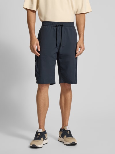 BOSS Green Tapered fit bermuda met cargozakken Donkerblauw - 4