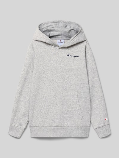 CHAMPION Hoodie met labelstitching en kangoeroezak Middengrijs gemêleerd - 1
