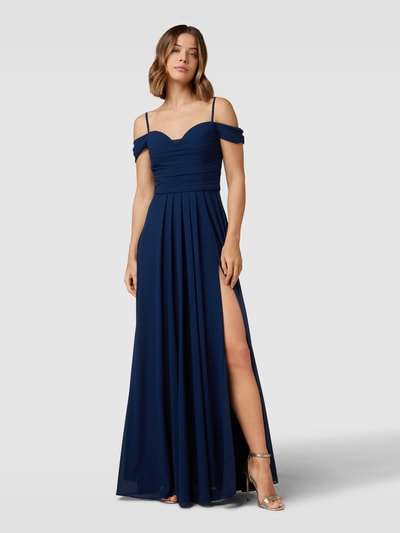 Mascara Abendkleid im Cold-Shoulder-Design Marine 4