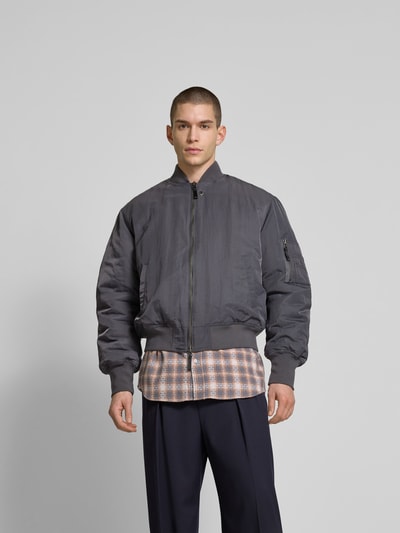 Wood Wood Bomberjacke mit Zweiwege-Reißverschluss Mittelgrau 4