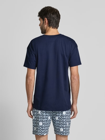 HUGO T-Shirt mit Label-Print Modell 'TORTUGA' Marine 5