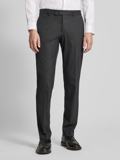 HECHTER PARIS Tapered fit pantalon met persplooien Donkergroen - 4