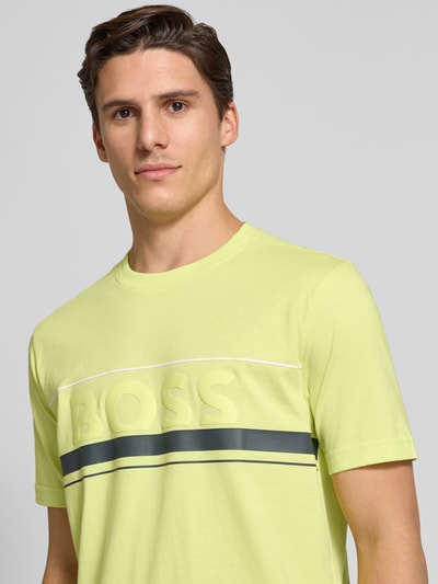 BOSS Green Regular Fit T-Shirt aus reiner Baumwolle Modell 'ICONIC ZONE' Hellgruen 3
