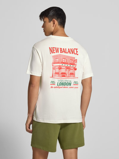 New Balance Regular Fit T-Shirt aus reiner Baumwolle mit Label-Detail Weiss 5