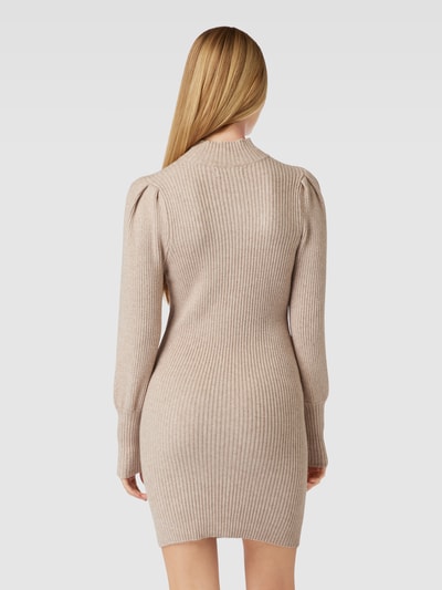 ONLY Strickkleid mit Stehkragen Modell 'KATIA' Beige 5