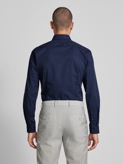 OLYMP No. Six Super slim fit zakelijk overhemd met under-button-downkraag Marineblauw - 5