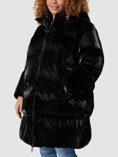 Tommy Hilfiger Curve PLUS SIZE Daunenmantel mit Kapuze Schwarz 4