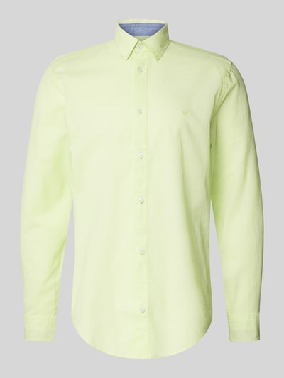 Tom Tailor Regular Fit Freizeithemd aus Chambray Neon Gelb 2